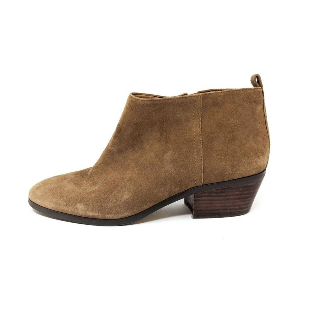 J Crew Shoes Womens 9.5 Boots Sawyer Tan Leather Suede Ankle Zip Boho Western